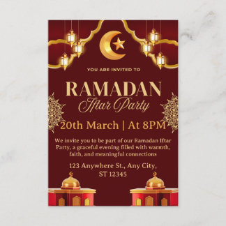 Tarjeta de Invitación a Iftar de Ramadán