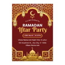 Tarjeta de invitación a Iftar de Ramadán