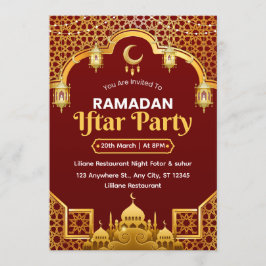 Tarjeta de invitación a Iftar de Ramadán