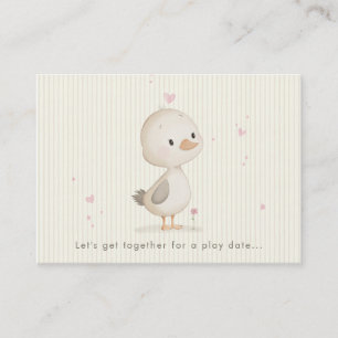 Tarjeta de Invitación a Juego de Patito Dulce