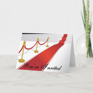 Tarjeta de invitación a la alfombra roja