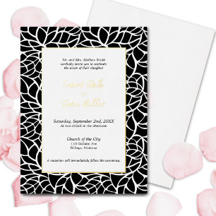 Tarjeta de invitación a la boda botánica de los ac