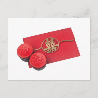 Tarjeta de invitación a la boda china