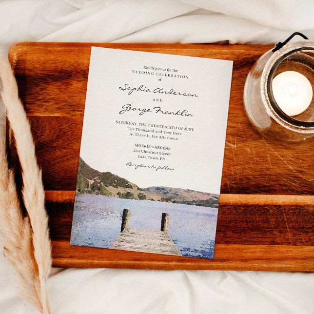 Tarjeta de invitación a la boda de acuarela del la (Subido por el creador)