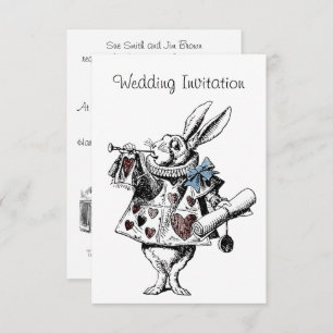 Tarjeta de invitación a la boda de Alice in Wonder
