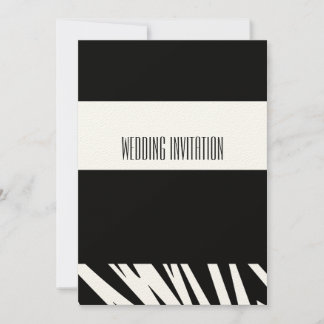 Tarjeta de invitación a la boda de cebra de diseño