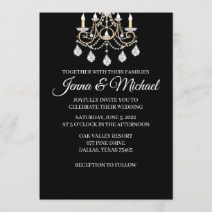 Tarjeta de invitación a la boda de diamantes
