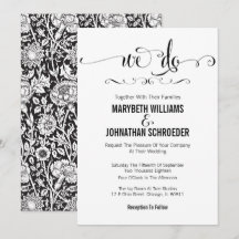 Tarjeta de invitación a la boda de guiones moderna