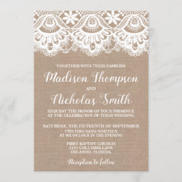 Tarjeta de invitación a la boda de la boda de la b