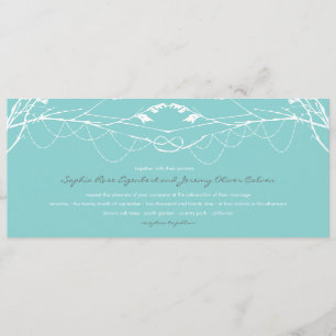 Tarjeta de invitación a la boda de la rama de los 