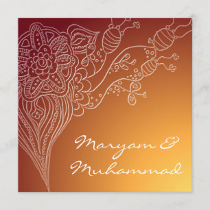 Tarjeta de invitación a la boda de los bismilles r