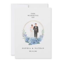 Tarjeta de invitación a la boda de personalizado y