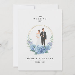 Tarjeta de invitación a la boda de personalizado y