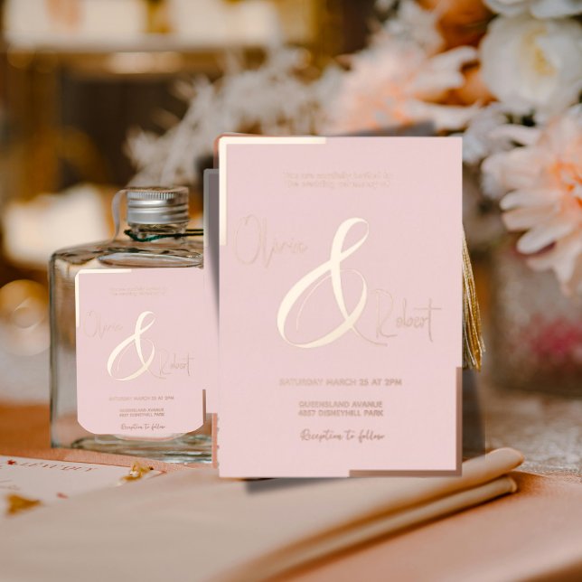 Tarjeta de invitación a la boda de Relieve metaliz (Subido por el creador)