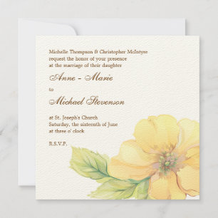 Tarjeta de invitación a la boda de Watercolor Flor