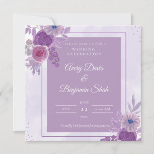 Tarjeta de invitación a la boda elegante y sencill