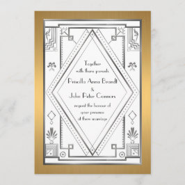 Tarjeta de invitación a la boda, Gran Gatsby, plat