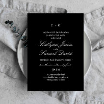 Tarjeta de invitación a la boda moderna de Vntage