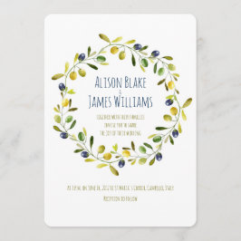 Tarjeta de invitación a la boda Olive Branch