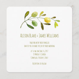 Tarjeta de invitación a la boda Olive Branch