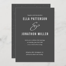 Tarjeta de invitación a la boda plana de mezcla mo