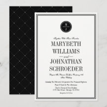 Tarjeta de invitación a la boda simple y elegante