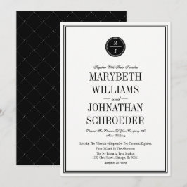 Tarjeta de invitación a la boda simple y elegante