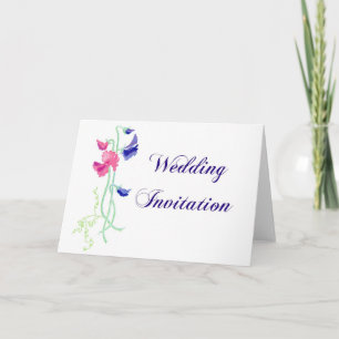 Tarjeta de invitación a la boda "Sweet Pea"