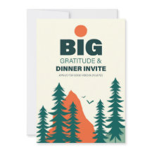 Tarjeta de invitación a la cena de Acción de Graci