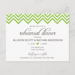 Tarjeta de invitación a la cena de ensayo de Chevr