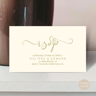 Tarjeta de invitación a la cena RSVP de boda román