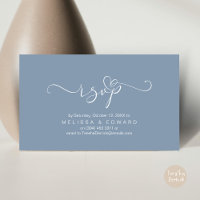 Tarjeta de invitación a la cena RSVP de boda román