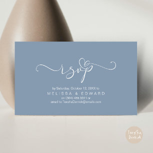 Tarjeta de invitación a la cena RSVP de boda román