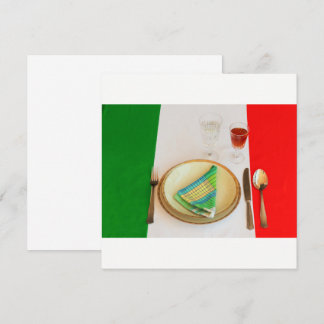 tarjeta de invitación a la cocina italiana