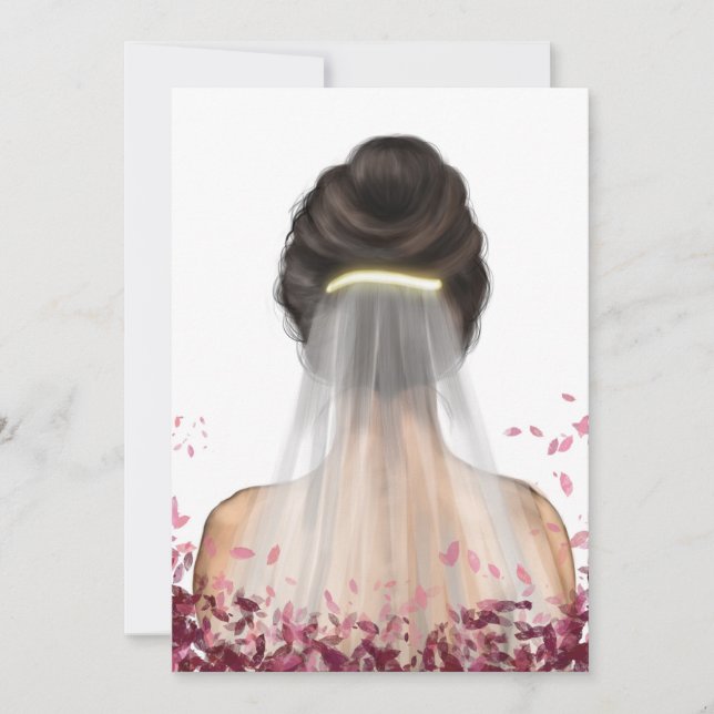 Tarjeta de invitación a la ducha de novia (Anverso)