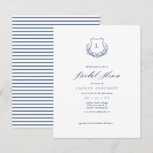 Tarjeta de invitación a la ducha de novia Escudo a