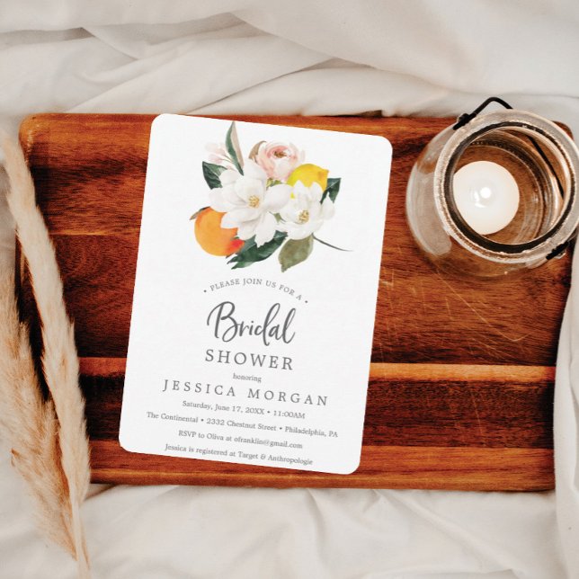 Tarjeta de invitación a la ducha de novia Magnolia (Subido por el creador)