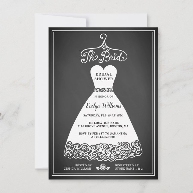 Tarjeta de invitación a la ducha de novias Rustic  (Anverso)