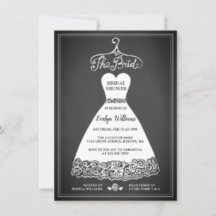 Tarjeta de invitación a la ducha de novias Rustic