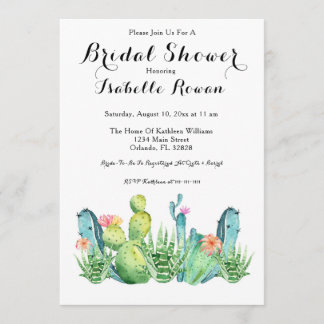 Tarjeta de invitación a la ducha marrón de color d