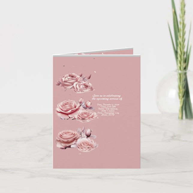 tarjeta de invitación a la ducha para bebé (Anverso)