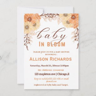Tarjeta de invitación a la ducha para bebés