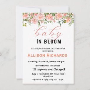 Tarjeta de invitación a la ducha para bebés