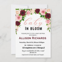 Tarjeta de invitación a la ducha para bebés
