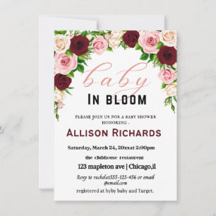 Tarjeta de invitación a la ducha para bebés