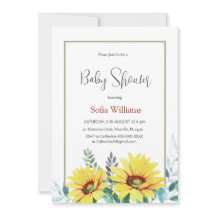Tarjeta de invitación a la ducha para bebés con gi