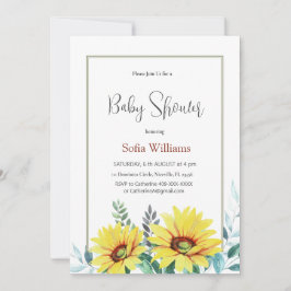 Tarjeta de invitación a la ducha para bebés con gi