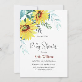 Tarjeta de invitación a la ducha para bebés con gi