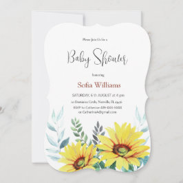 Tarjeta de invitación a la ducha para bebés con gi