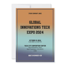 Tarjeta de invitación a la Expo Tecnológico Global